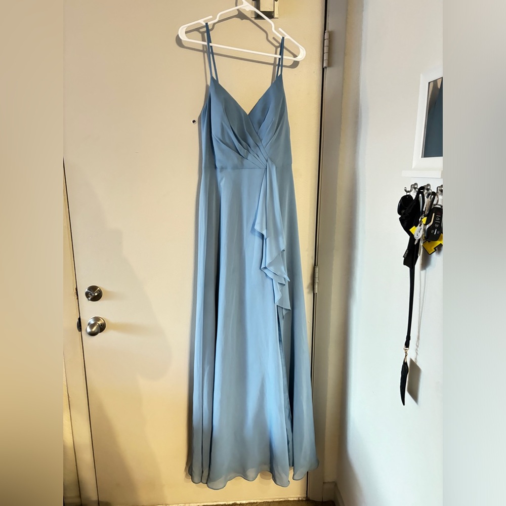 Azazie Akita Bridesmaid Dress - Steel Blue